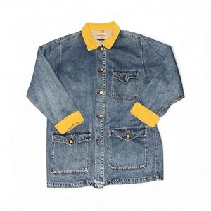 High Sierra Blue Denim Jacket with Yellow Accents